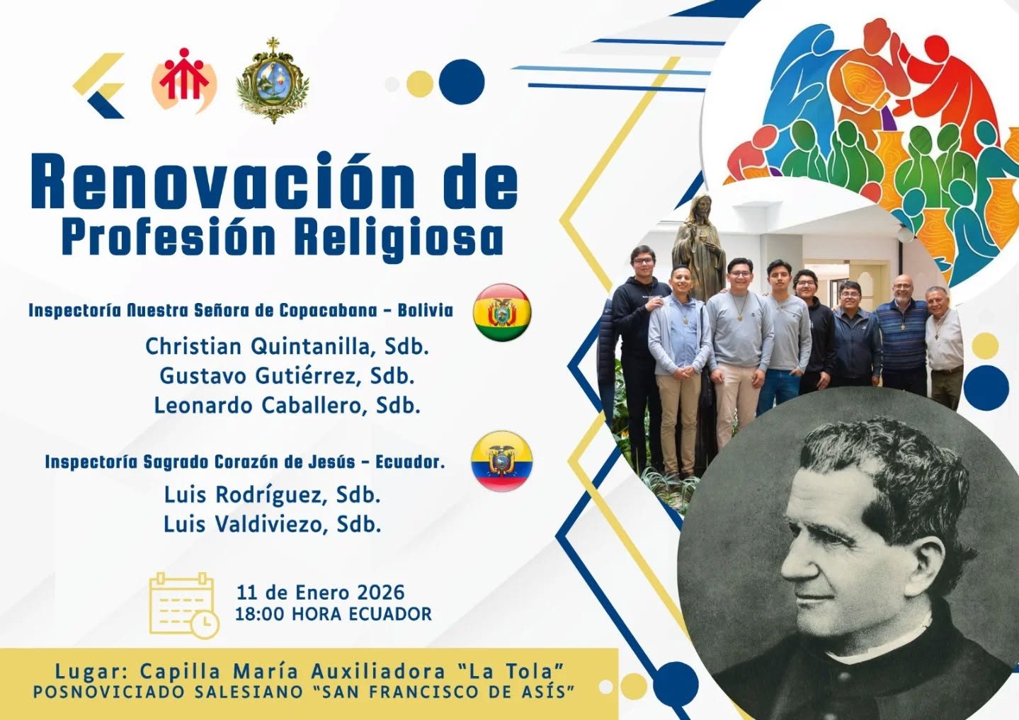 Ecuador | Jóvenes salesianos renuevan su “sí” a Dios en la Profesión Religiosa
